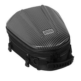 Rock Biker Motorcycle Tail Bag Waterproof Carbon Fibre Motorbike Tail bag Back Seat Bags Motorcycle Travel Luggage1263a