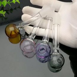 Coloured Bubble Glass Direct Burning Pot Wholesale Bongs Oil Burner Pipes Water Pipes Glass Pipe Oil Rigs Smoking Free Shipping