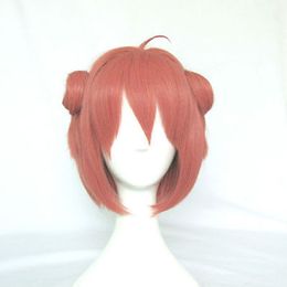 Yuruyuri Akaza Akari Short Dark Pink Cosplay Party Wig Hair