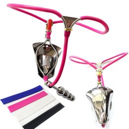 Male Invisible Chastity Belt Stainless Steel Regulation Panty with Anal Plug Chastity Devices Bondage Sets Sex Products for Men G7-91