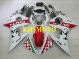 Custom Injection mold Fairing kit for YAMAHA YZFR6 03 04 YZF R6 2003 2004 YZF600 ABS Top Red white Fairings set+Gifts YN34
