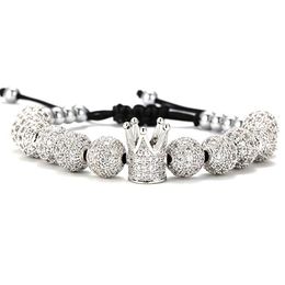 High quality jewelry Christmas Gift Micro Paved CZ Crown Woman Bracelet