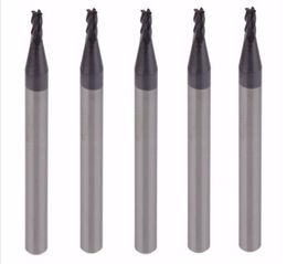 Brand New 5PCS HRC45 D2.0*6*D4*50L Four Flutes Solid Carbide Face End Mill CNC Milling Cutter Bits For Steel Milling