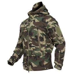 Dropshipping v5 macio shell tático jaqueta militar homens impermeável inverno casaco de lã camuflagem cock wooded camo roupas