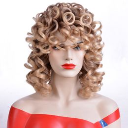 Short Afro Kinky Curly Wig For Women Synthetic Hair wig Cosplay Black Brown Red blonde wigs