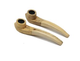 New personality Mini Mini pipe portable wood grain bending solid wood pipe man wooden pipe