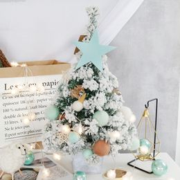 Hot Selling Newest 2018 60 Cm Flocking Christmas Tree Lin Desktop Furnishing Articles In The Window Props Creative New Ornament