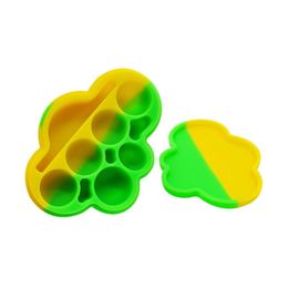 7 in 1 Silicone Dab Container 75ML Case Carriers Smoking Accessories Square Box Non-stick Block Box Wax Oil Dry Herb Silicon Jar
