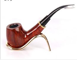 Classic Old Mahogany Smooth Face, White Tail, Man's Light Portable Philtre Pipe