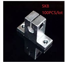 100pcs/lot SK8 SH8A 8mm linear rail support linear rail shaft bearing linear rail rod support shaft support for cnc router 3d printer parts