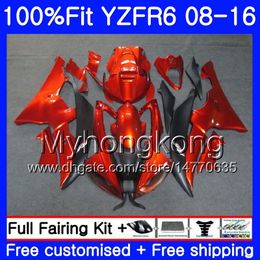 Injection Orange black For YAMAHA YZF600 YZFR6 08 09 10 11 12 YZF-600 234HM.14 YZF 600 R 6 YZF-R6 YZF R6 2008 2009 2010 2011 2012 Fairings
