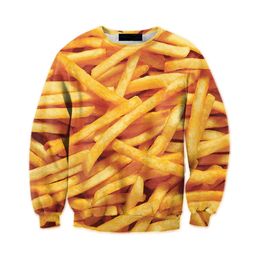 French Fries 3D Pullover Tracksuit Casual Men Funny Print Hoodie Sweatshirt Plus Size 6XL Mens Streetwear Fitness Harajuku Tops