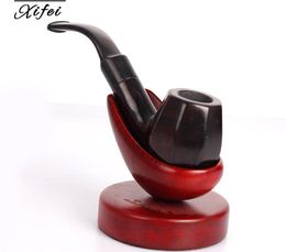 2018 Pure black ebony sandalwood manual pipe circulating portable Philtre cigarette accessories