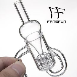 New Removable Diamond Knot Loop Quartz Banger Smoke With Long Insert Glass Carb Cap 10/14m/18mm Male Female Clear Joint For Dab Rigs
