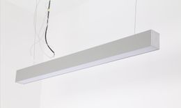 Free Shipping new type 72x90mm high quality square led Linear Light for office lighting with suspended cable and connectors