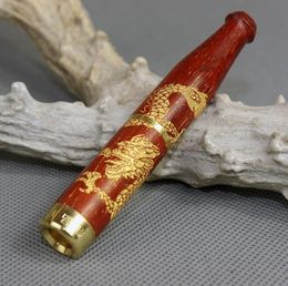 Rosewood carved dragon wood double Philtre cigarette holder natural health cigarette holder