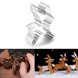 Christmas Reindeer Cookie Cutter Biscuit Pastry Fondant Cake Decorating Mold easily make cookies into shapes of Christmas reindeer with it