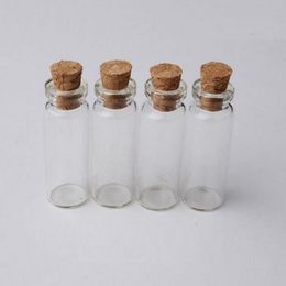 2.5ml 12x40X6MM Wish Bottles Tiny Small Empty Clear Cork Glass Bottles Vials For Wedding Holiday Decoration Christmas Gifts