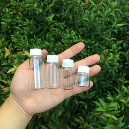 27x35x14mm 8ml Glass Bottles With Plastic Cap Transparent Small Empty Bottles Jars Cosmetic 50pcs