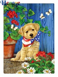 Dog /& Rose 5D Diamond Painting Animals Flowers Embroidery Cross Stitch Kit UK