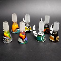 14mm bowl male glass slide smoking accessories Colourful bowls glass for bongs Water Bong