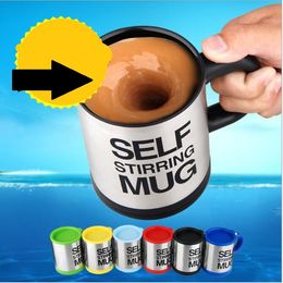 Automatic Electric Self Stirring Mug Coffee Mixing Drinking Cup Stainless Steel 350ml Self Stirring Coffee Mug milk glass