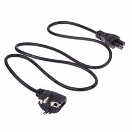 High Quality 1M EU 3 Prong 2 Pin AC Laptop Power Cord Adapter Cable Black
