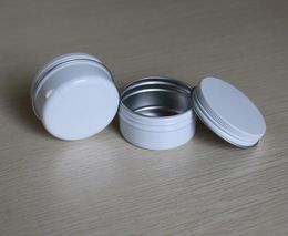 Free shipping 500pcs 10g white aluminum jar 10ml white aluminum tin aluminum metal container SN2083