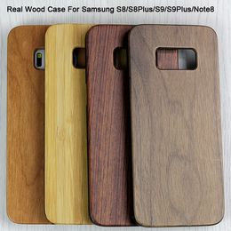 Custom Design Wood Phone Case For Samsung Galaxy S8 S9 Plus note 8 s7 edge s6 Unique Engraving Wood Cover Hard Back Case For Iphone X 7 6S 8