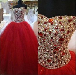 Stone Quinceanera Dresses Pageant Formal for 15 Years Lace Up Sweet 16 Party Prom Gown