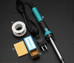 4PCS/SET 40W Thermostatic Soldering Iron Rosin Solder Wire High Temperature Sponge Set Welding Pen Home Electronics Repair Welding Tools