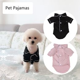 Pequeña ropa para perros Pet Pet Pajamas Black Pink Girls Poodle Bichon Teddy Clothing Christmas Algody Boy Bulldog Softfeeling Shirts Invierno