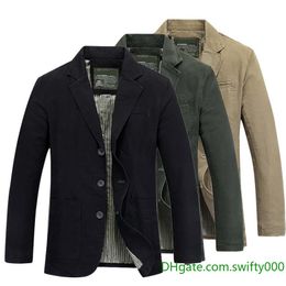 New Brand Clothing Fashion Men Blazer Jacket Cotton Coat Casual Blazer Suits Military Blazer Plus Size M-4XL