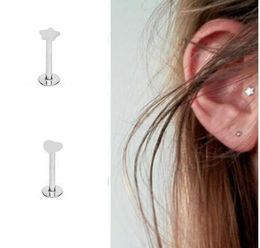 Surgical Steel Heart Star Lip Bar Labret Ring Hoop Helix Cartilage Tragus Stud Daith Ear Studs Body Piercing Jewellery