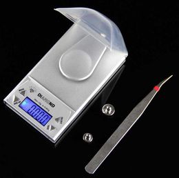 50g 20g 10g 0.001g Mini Electronic Digital Jewelry Scale Balance Pocket Gram LCD Display With poise weight + tweezer SN1414