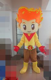 Flame head Doll Mascot Costume Lovely Boy Cospaly Cartoon animal Character adult Halloween party costume Carnival Costume