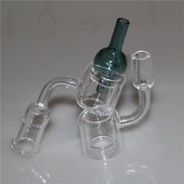 Smoking 25mm Thermal Quartz Banger with Carb Cap Dabber Nail XL Flat Top Thick Bottom Domeless Bangers Bowl Caps for glass water pipe dab rig
