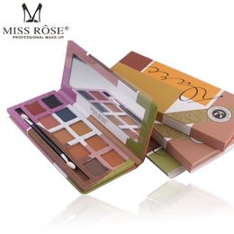 Young fashion brand miss rose 10 Colour pearlescent matt eye shadow beginner special makeup eye shadow plate wholesale foreign trade