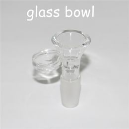 4mm Thick Clear Glass Bowl Hookahs with 14mm 18mm male joint for bong oil rig