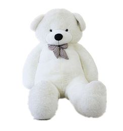 78'' Big Teddy Bear Plush Cushion 200cm White Toys Birthday Animal Bedding Gifts