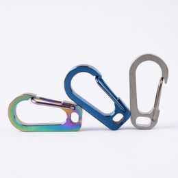 Titanium Alloy Fast Buckle Keychain Locking Carabiner Hook Quick Release Clip Camping Climbing Accessories Free Shipping QW6992