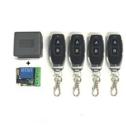 433Mhz Universal Wireless Remote Switch DC 12V 1CH relay Receiver Module and 4 pieces RF Transmitter 433 Mhz Remote Controls