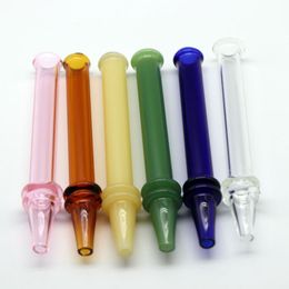 Smoking Accessories 6Kind Colours Glass Suck In Mouth Pipe kits Oil Tips Suitfor Water Bongs