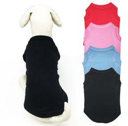 Dogs Apparel Pet T Shirts Summer Solid Dog Clothes Classic Shirts Cotton Clothes Dog Puppy Small Dog Clothes Cheap Pet Supplies a819