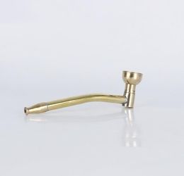 Bending Type Mini Hanyan Rod Old Handmade Vintage Brass Pipe Holder