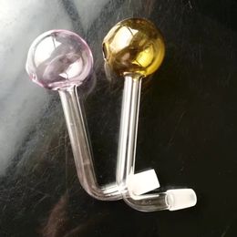 Heart-shaped glass burning pot oil rig glass bongs water pipe thick pyrex mini heady liquid sci water pipe, color random delivery