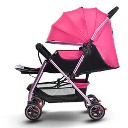 Baby Stroller Seated Reclining Lightweight High Landscape Two-way Children Kids Cart