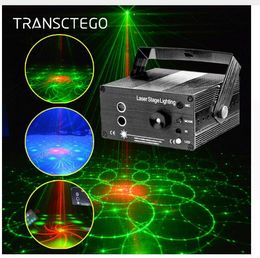 Mini DJ Laser stage light Full Colour 96 RGB Patterns projector Blue Dance LED Laser Projector Stage Effect Lighting for Disco Xmas Party