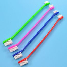 Wholesale Dog Double Head Toothbrush Cat Pet Dental Grooming Washing Tooth Brush Pet Tooth Cleaning Tools wen5773