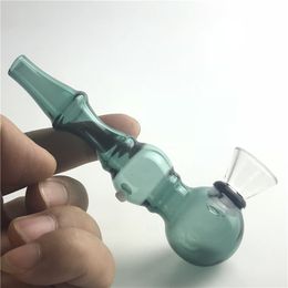 Glass Oil Burner Hand Smoking Pipe with 4.5 Inch Hookah Colourful Removable Bowl Thick Pyrex Heady Tobacco Hand Smoke Water Pipes